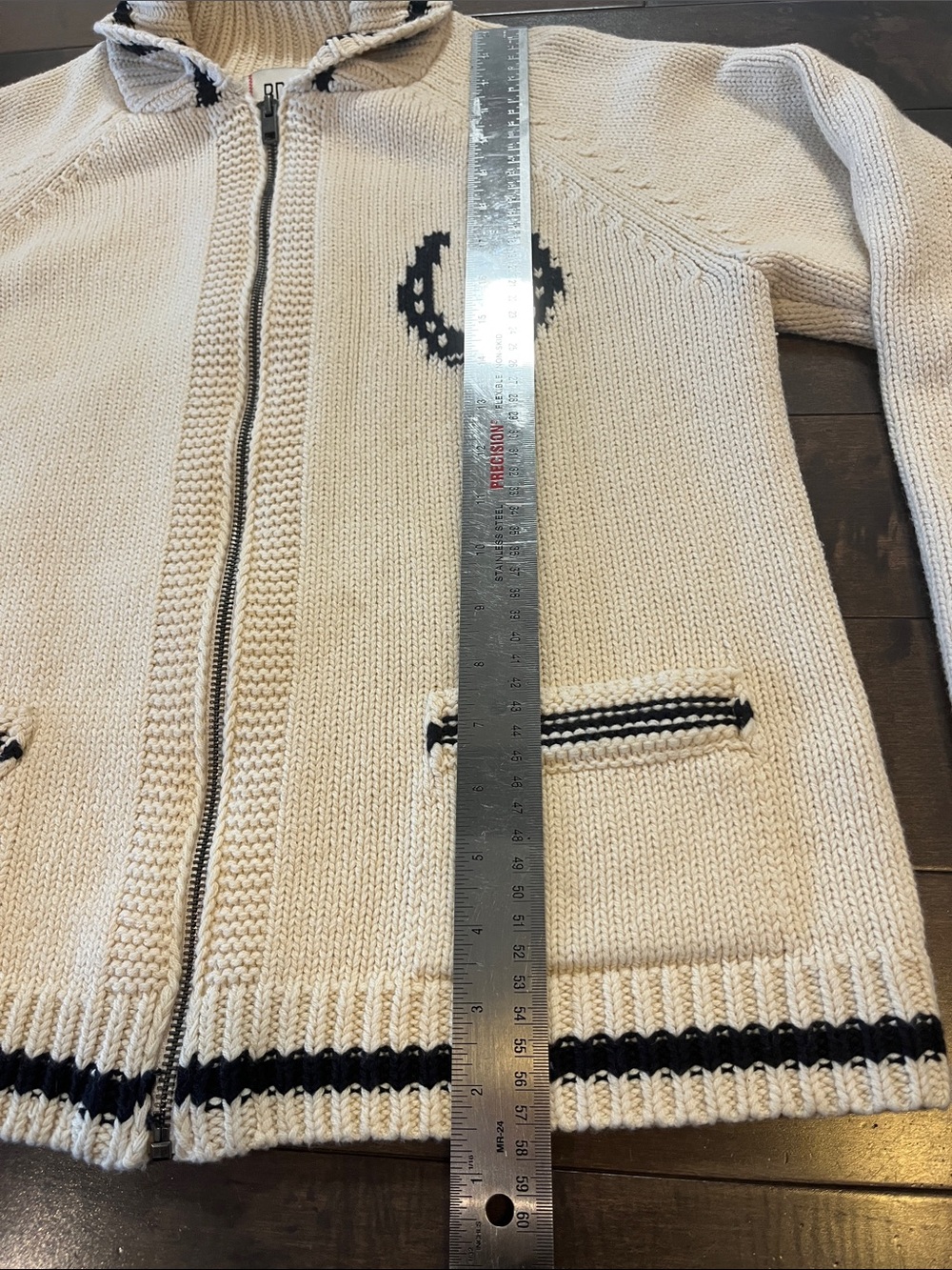 BDG Zip-Front Knit Horse Sweater L - Picture 11 of 12